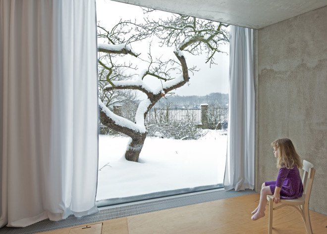 Petr Hajek Architekti, single-family home, chameleon house, natural surroundings, garden house, Prague, green architecture, biomimetic architecture, chameleons, tree species, minimalist interior