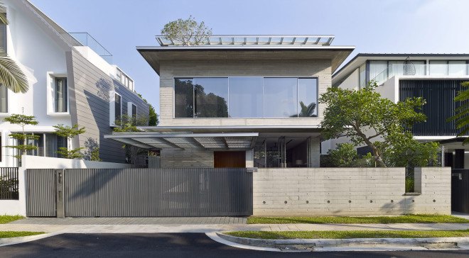 Chiltern House, Chiltern Drive, Singapore, WOW Architects | Warner Wong Design, concrete, raw timber, swimming pool, family house, green architecture, sustainable building