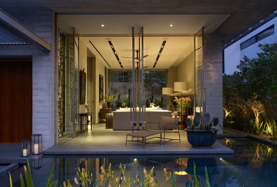 Chiltern House, Chiltern Drive, Singapore, WOW Architects | Warner Wong Design, concrete, raw timber, swimming pool, family house, green architecture, sustainable building