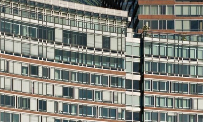 Ennead Architects Riverhouse, Battery Park, sustainable design, green design, green condos, sustainable condos, energy efficiency, LEED Gold certified condos nyc, leed gold nyc, double skin facade system, responsive design, double glass wall installation, double glass insulation, green roof, recycling technologies