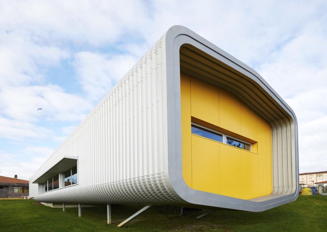 primary school, school design, green school, Miguel Ángel García-Pola Vallejo, Spain, rainwater, flexible design, modular design, modular architecture, prefab architecture