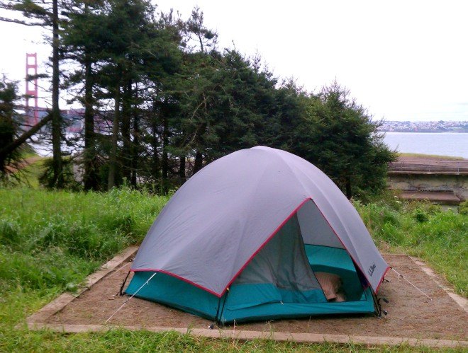 kirby cove camping, summer camping trips, san francisco camping, car-free camping