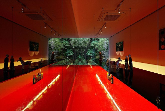 Yoon Space Design, green renovation, gallery space, extension, China, Chinese artist, plywood, natural materials, mirrors, green architecture