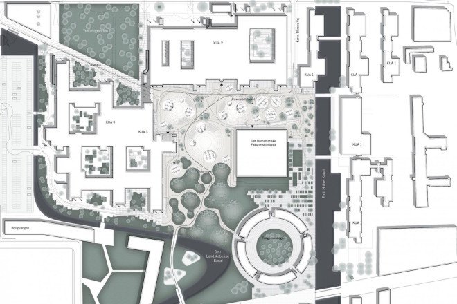 bicycle parking, University of Copenhagen, Copenhagen, COBE, KUA University Square, Amager Fælled, bicycle parking hills, bicycle friendly design, public square, urban square,