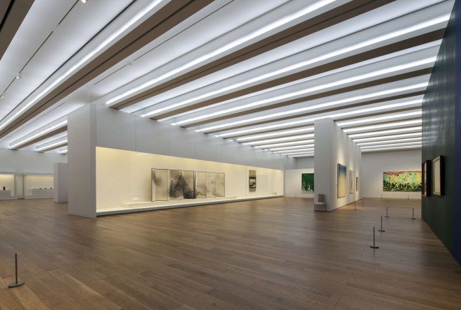 Oita Prefectural Art Museum, Shigeru Ban Architects, Frei Otto, exhibition space, Japan, traditional bamboo construction techniques, glass facade, timber lattice, lattice facade, green architecture