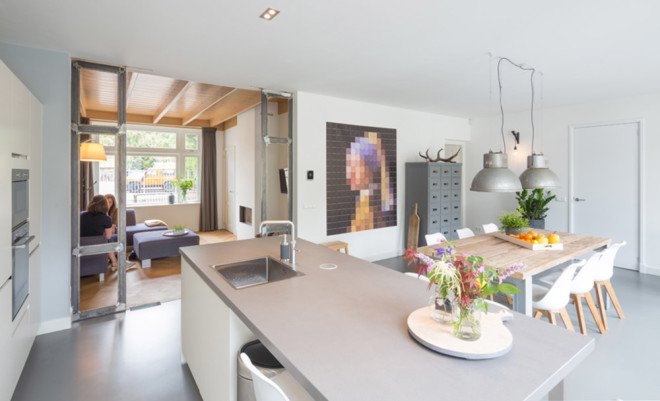 BYTR architects, green renovation, home extension, green architecture, The Netherlands, Dutch architects, anthracite, gable roofs, mansard roofs, wooden structure