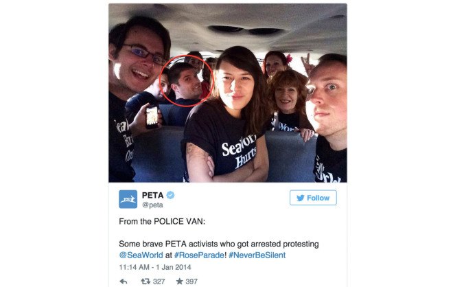 seaworld, peta, animal rights protests, animal rights activism, seaworld employee infiltrates protests, seaworld employee poses as activist, seaworld denies sending employee, peta accuses seaworld