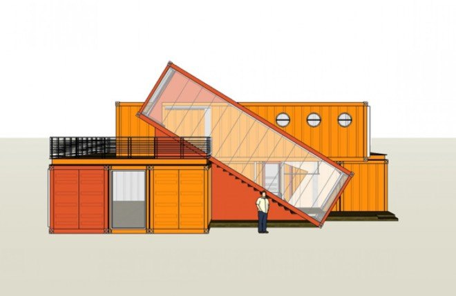 Tel Aviv, Potash Architects, modern office, office spaces, shipping containers, reused materials, prefab offices, prefab architecture, green architecture sustainable building, modular building