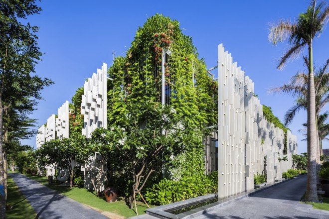 pure spa, vietnam, Danang, Pure Spa Danang, Naman Retreat, Pure Spa by MIA Design Studio, green wall, spa, oasis, green roof