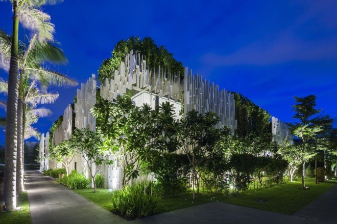 pure spa, vietnam, Danang, Pure Spa Danang, Naman Retreat, Pure Spa by MIA Design Studio, green wall, spa, oasis, green roof