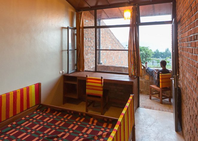 Sharon Davis Design, social housing, affordable housing, Rwanda, hospital, locally souced materials, regional materials, built by locals, Partners in Health, green architecture, eucalyptus wood, eucalyptus screens, natural materials, shared house