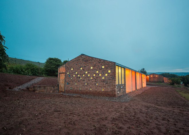 Sharon Davis Design, social housing, affordable housing, Rwanda, hospital, locally souced materials, regional materials, built by locals, Partners in Health, green architecture, eucalyptus wood, eucalyptus screens, natural materials, shared house