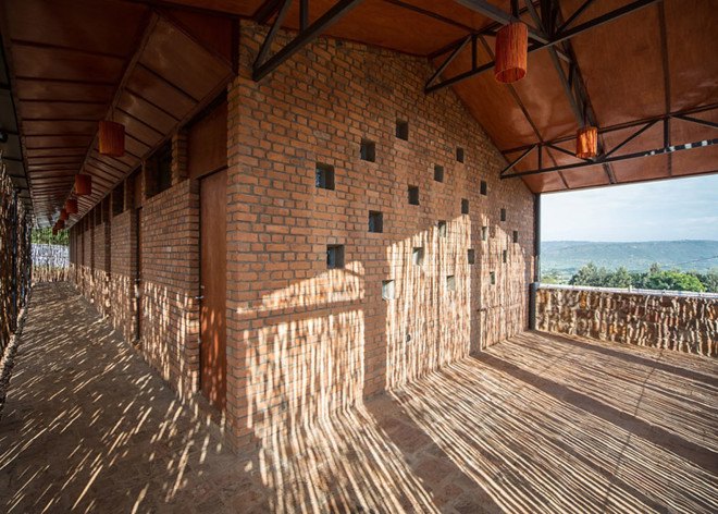 Sharon Davis Design, social housing, affordable housing, Rwanda, hospital, locally souced materials, regional materials, built by locals, Partners in Health, green architecture, eucalyptus wood, eucalyptus screens, natural materials, shared house