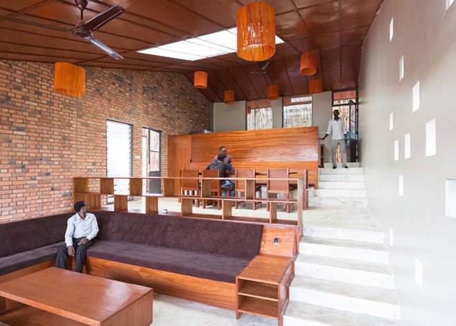 Sharon Davis Design, social housing, affordable housing, Rwanda, hospital, locally souced materials, regional materials, built by locals, Partners in Health, green architecture, eucalyptus wood, eucalyptus screens, natural materials, shared house