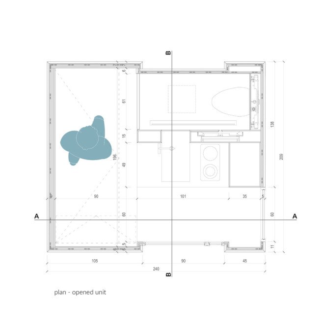 Tomasz Zablotny, Paweł Maszota, Gdańsk Shipyard, Small House on Tracks, Poland, solar powered homes, tiny homes, tiny house community, tiny home community, mobile house, transformable house
