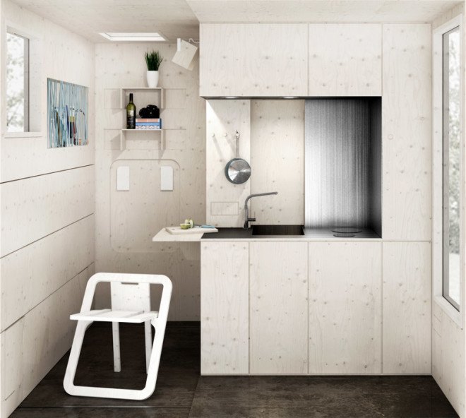 Tomasz Zablotny, Paweł Maszota, Gdańsk Shipyard, Small House on Tracks, Poland, solar powered homes, tiny homes, tiny house community, tiny home community, mobile house, transformable house