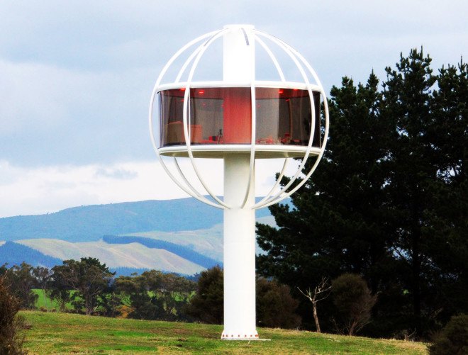 solar power, Android, app-controlled electronics, off-grid tower home, The Skysphere, New Zealand, Jono Williams, clean tech, green design, sustainable design, eco-design, renewable energy, man cave, solar-powered man cave, Skysphere tower, Skysphere man cave,
