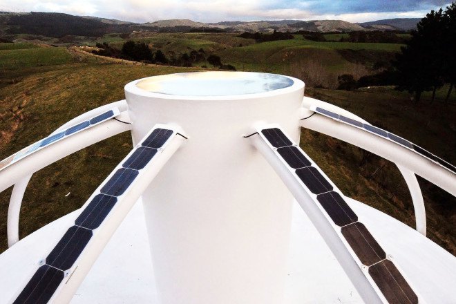 solar power, Android, app-controlled electronics, off-grid tower home, The Skysphere, New Zealand, Jono Williams, clean tech, green design, sustainable design, eco-design, renewable energy, man cave, solar-powered man cave, Skysphere tower, Skysphere man cave,