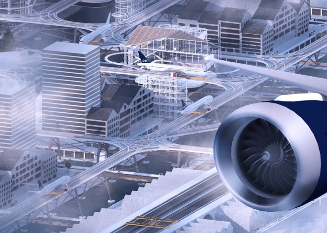 Alex Sutton, Bartlett School of Architecture, Stockholm, Stockholm City Airport, Stockholm Airport City by Alex Sutton, taxi-track runways, airports, airport design, utopian airport,