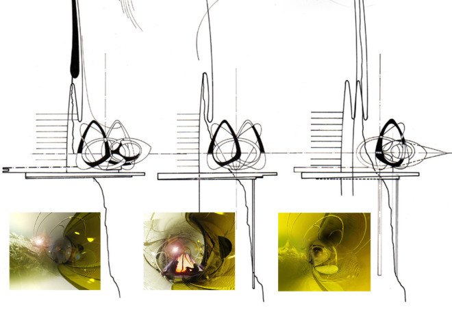 Margot Krasojevic, hanging campsite, hanging hotel, climbing, climbers, futuristic design, suspended structure, louver system, lightweight materials, carbon fiber, lightweight materials, green design, green technology