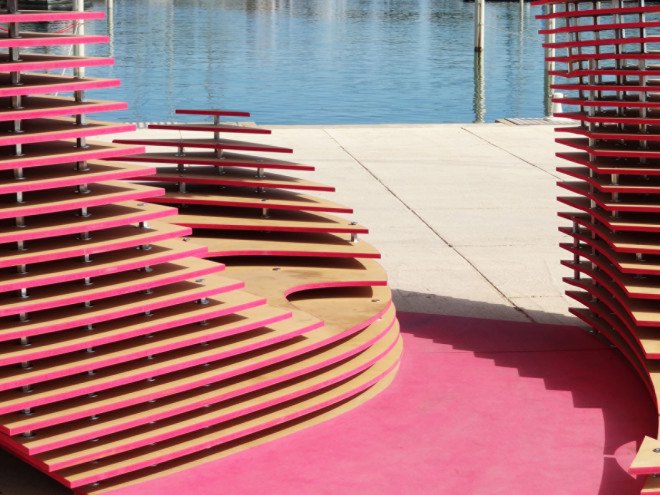 TOMA!, wooden sculpture, art installation, Lively Architecture Festival, outdoor furniture, experimental architecture, built-in furniture, green design, MDF boards, MDF materials, wooden structure, green architecture