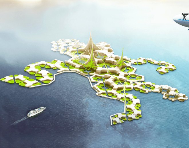 floating city project, seasteading, the seasteading institute, self-sufficient community, self-sufficient floating community, floating cities, floating residential communities, world's first floating city, floating city plans