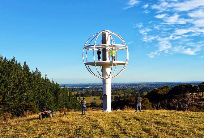 solar power, Android, app-controlled electronics, off-grid tower home, The Skysphere, New Zealand, Jono Williams, clean tech, green design, sustainable design, eco-design, renewable energy, man cave, solar-powered man cave, Skysphere tower, Skysphere man cave,