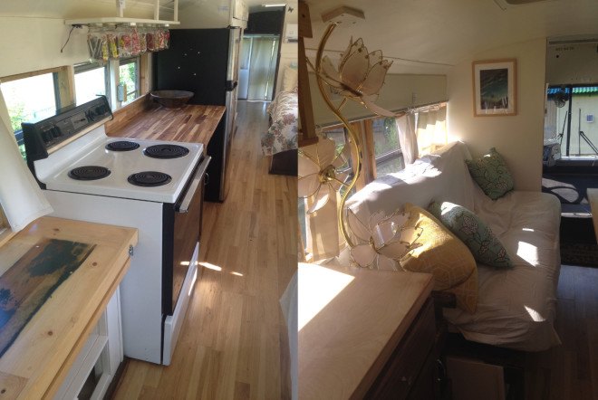 tiny home bus conversion, tiny house, tiny home, bus home, bus renovation, tiny home renovation, turning bus into a tiny house, stephanie adams, school bus conversion, tiny home school bus
