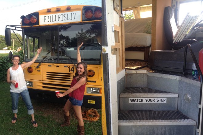 tiny home bus conversion, tiny house, tiny home, bus home, bus renovation, tiny home renovation, turning bus into a tiny house, stephanie adams, school bus conversion, tiny home school bus
