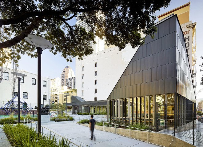 Boeddeker Park, San Francisco, green park, geothermal energy, geothermal cooling, solar panels, sustainable park, water conservation, clubhouse, green architecture, green neighborhood