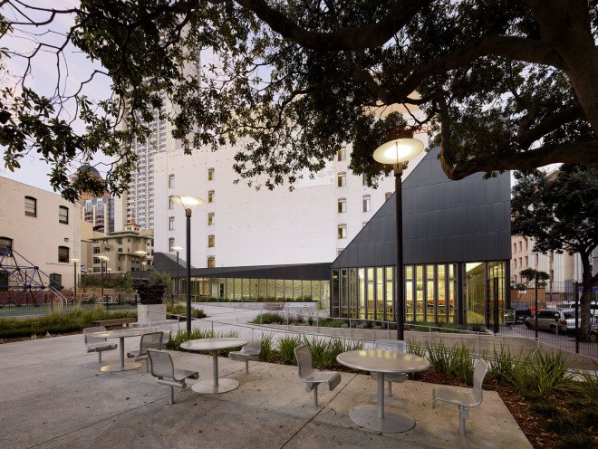 Boeddeker Park, San Francisco, green park, geothermal energy, geothermal cooling, solar panels, sustainable park, water conservation, clubhouse, green architecture, green neighborhood