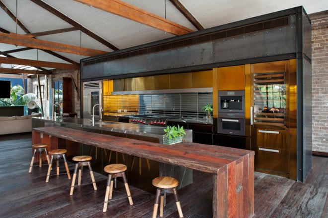Allen Jack+Cottier, sleeping pod, private house, Sydney, green renovation, warehouse renovation, green materials, resin, natural light, LED lights, green lighting