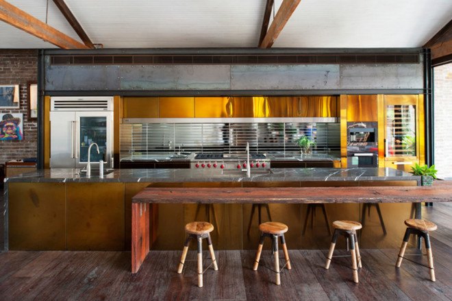 Allen Jack+Cottier, sleeping pod, private house, Sydney, green renovation, warehouse renovation, green materials, resin, natural light, LED lights, green lighting
