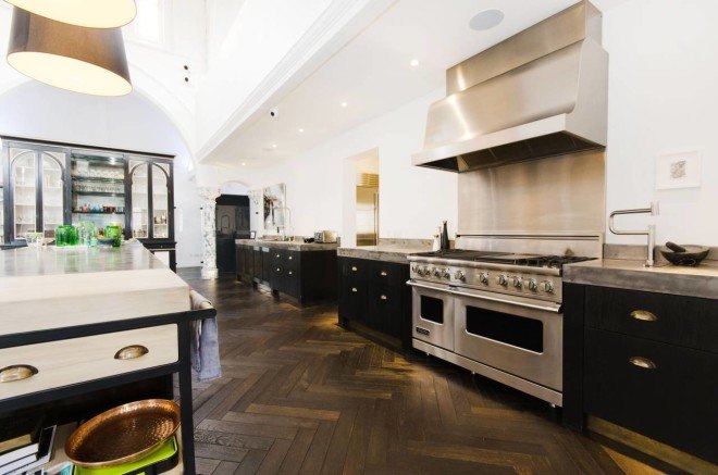london church renovation, church converted into house, kensington london, london real estate, converted houses, open floor plan, stained glass, church architecture