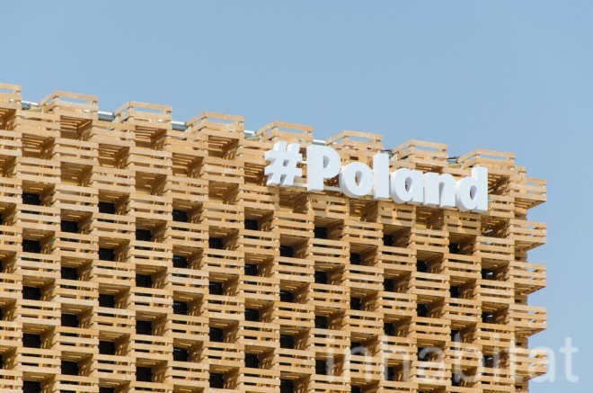 2015 Milan Expo, 2pm, archtiectural facade, Poland, Polish design, polish designers, Polish green architecture, Polish green building, Polish Pavilion, recycled wood, warsaw, Wood, wood architecture, wood facade, world expo 2015