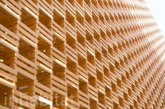 2015 Milan Expo, 2pm, archtiectural facade, Poland, Polish design, polish designers, Polish green architecture, Polish green building, Polish Pavilion, recycled wood, warsaw, Wood, wood architecture, wood facade, world expo 2015