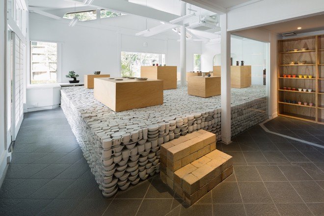 Yusuke Seki, Maruhiro, repurposed ceramics, upcycled ceramics, upcycled art, repurposed art, Shinikiji, Monohara, Japan, Hasami, Hasami porcelain, Hasami ceramics, imperfect ceramics, Hasami store, Maruhiro flagship,