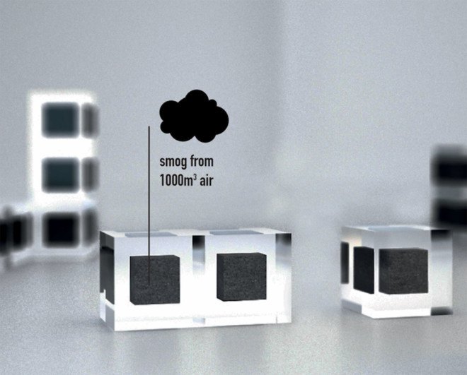 Studio Roosegaarde, Daan Roosegaarde, Smog Free Tower, largest smog vacuum in the world, Rotterdam smog vacuum, world's largest electronic vacuum, smog vacuum in Rotterdam, Smog Jewelry, Jewelry made from smog, jewelry made from pollution