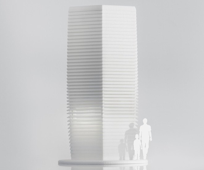 Studio Roosegaarde, Daan Roosegaarde, Smog Free Tower, largest smog vacuum in the world, Rotterdam smog vacuum, world's largest electronic vacuum, smog vacuum in Rotterdam, Smog Jewelry, Jewelry made from smog, jewelry made from pollution