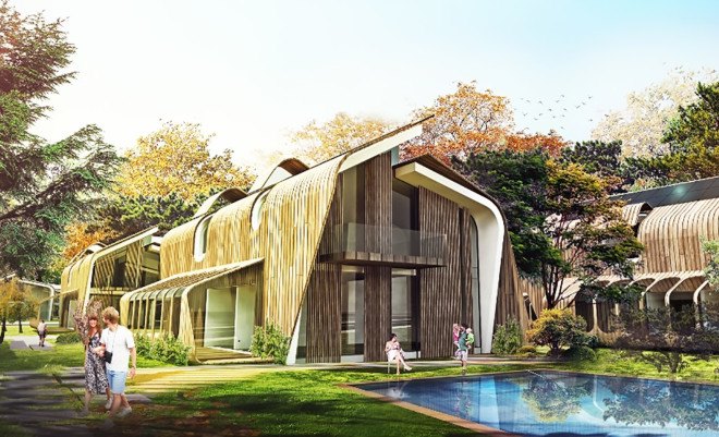 Ahk Kundu, Turkey, GAD Architecture, solar powered housing development, solar power, solar powered house, Antalya, clerestory window, Mediterranean Sea, car-free, pedestrian friendly, north-south orientation, natural daylight, natural ventilation, greenhouse, outdoor pool, energy efficient housing, pedestrian friendly development