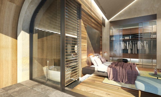 Ahk Kundu, Turkey, GAD Architecture, solar powered housing development, solar power, solar powered house, Antalya, clerestory window, Mediterranean Sea, car-free, pedestrian friendly, north-south orientation, natural daylight, natural ventilation, greenhouse, outdoor pool, energy efficient housing, pedestrian friendly development