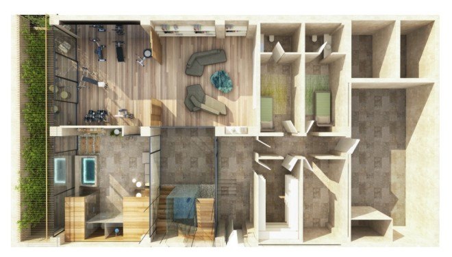 Ahk Kundu, Turkey, GAD Architecture, solar powered housing development, solar power, solar powered house, Antalya, clerestory window, Mediterranean Sea, car-free, pedestrian friendly, north-south orientation, natural daylight, natural ventilation, greenhouse, outdoor pool, energy efficient housing, pedestrian friendly development