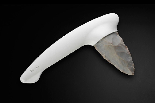 Israel design, Ami Drach, Dov Ganchrow, curious tools, Man Made, Paleolithic tools redesigned, 3D printing, Paleolithic stones,