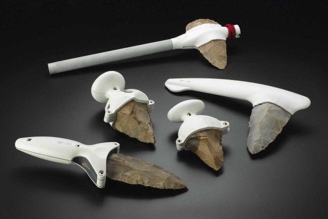 Israel design, Ami Drach, Dov Ganchrow, curious tools, Man Made, Paleolithic tools redesigned, 3D printing, Paleolithic stones,