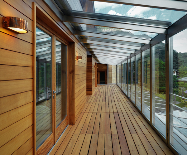 Casa Rosset, geothermal energy, zero energy, zero energy home, De Carlo Gualla Architects, Italian Alps, Aosta, solar energy, low-emission glazing, passive principles, passive house, heat pumps, timber louvers