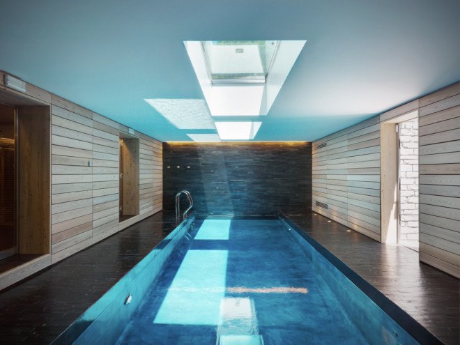 Casa Rosset, geothermal energy, zero energy, zero energy home, De Carlo Gualla Architects, Italian Alps, Aosta, solar energy, low-emission glazing, passive principles, passive house, heat pumps, timber louvers