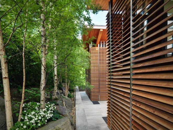 Casa Rosset, geothermal energy, zero energy, zero energy home, De Carlo Gualla Architects, Italian Alps, Aosta, solar energy, low-emission glazing, passive principles, passive house, heat pumps, timber louvers