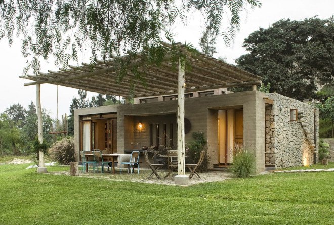 Chontay House, Andes, Marina Vella Arquitectura, Peru, locally sourced materials, natural materials, recycled wood, eucalyptus wood, land erosion, green architecture, mountain home, sustainable materials, stone house