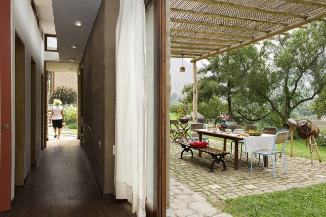 Chontay House, Andes, Marina Vella Arquitectura, Peru, locally sourced materials, natural materials, recycled wood, eucalyptus wood, land erosion, green architecture, mountain home, sustainable materials, stone house