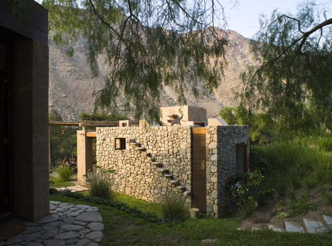 Chontay House, Andes, Marina Vella Arquitectura, Peru, locally sourced materials, natural materials, recycled wood, eucalyptus wood, land erosion, green architecture, mountain home, sustainable materials, stone house